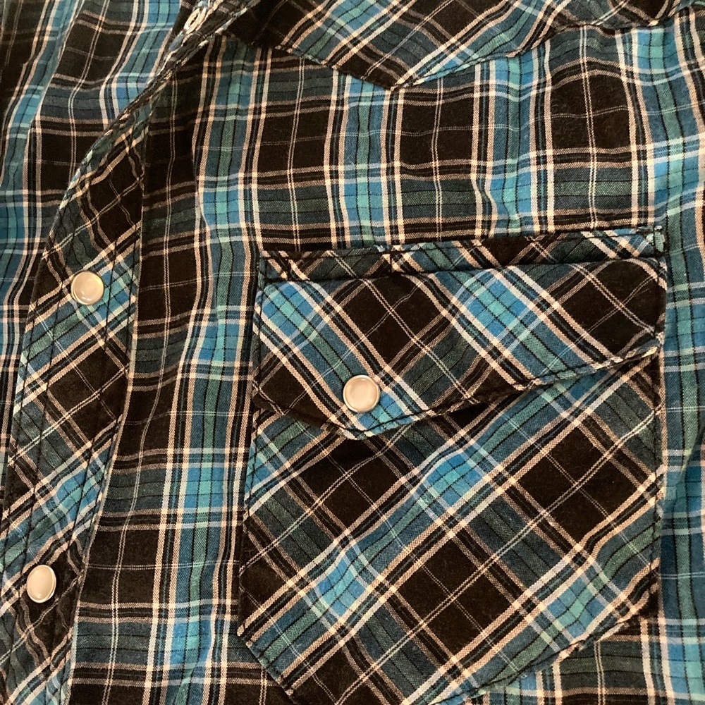 Wrangler western pearl snap Medium mens